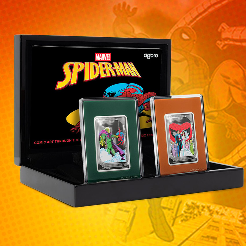 Marvel Collector Box – Spider-Man: Comic Art Through The Ages Silver Collectible - Prototype Shown View 1