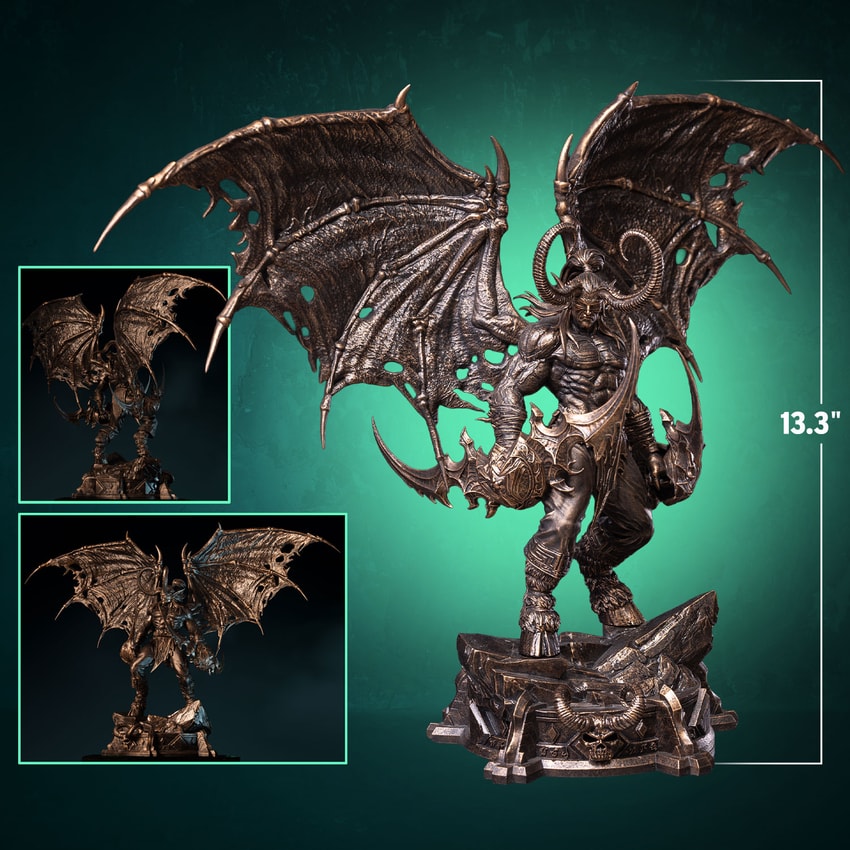 Warcraft Illidan Stormrage (Bronze-Colored) 1:10 Scale Statue - Prototype Shown View 2