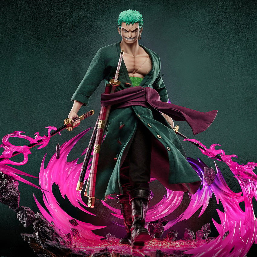 One Piece Roronoa Zoro (Deluxe Version) Sixth Scale Figure - Prototype Shown View 1