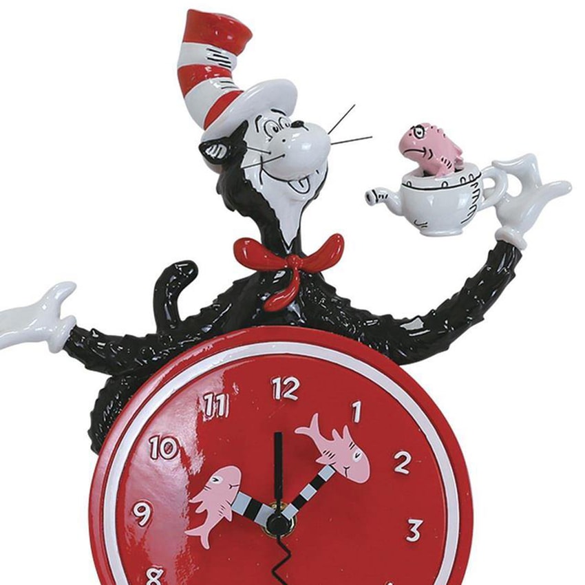 Dr. Seuss Cat in the Hat Wall Clock Figurine - Prototype Shown View 4