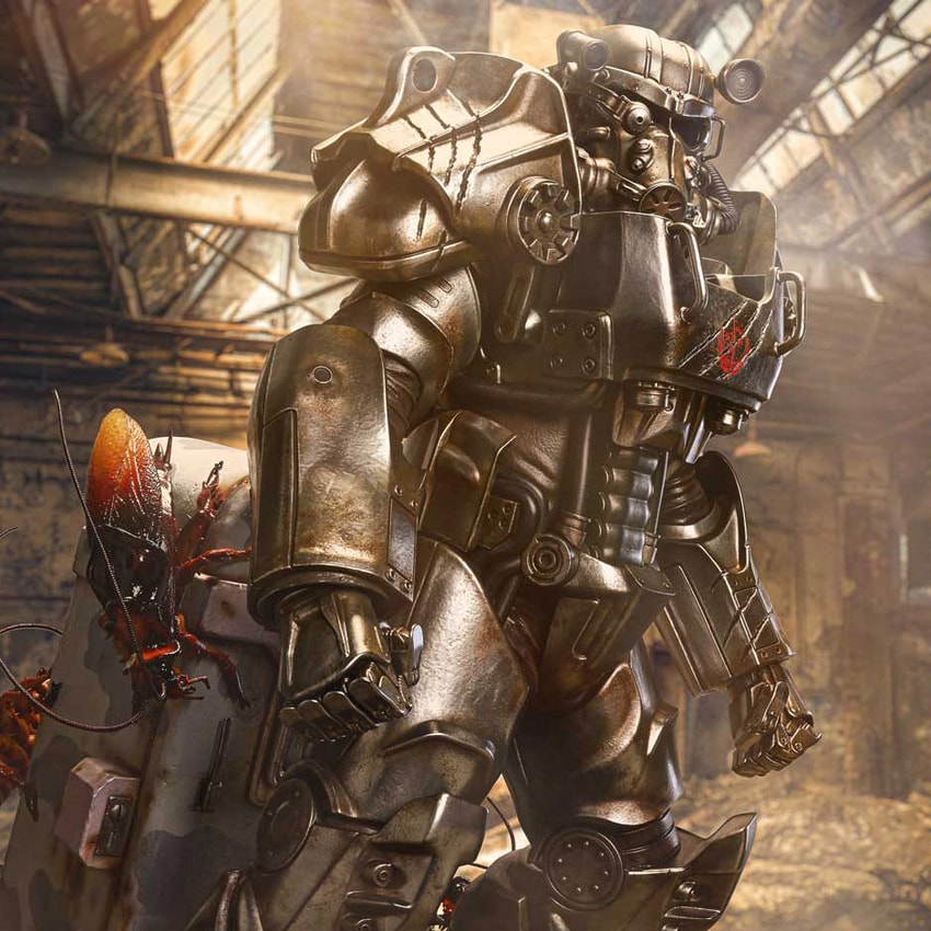 Fallout Maximus Power Armor Quarter Scale Statue  Collector Edition - Prototype Shown View 5