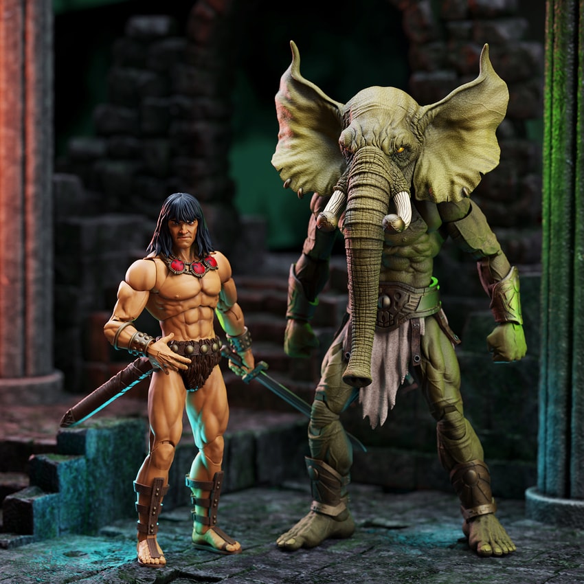 Conan Young Conan and Yag Kosha Action Figure - Prototype Shown View 1