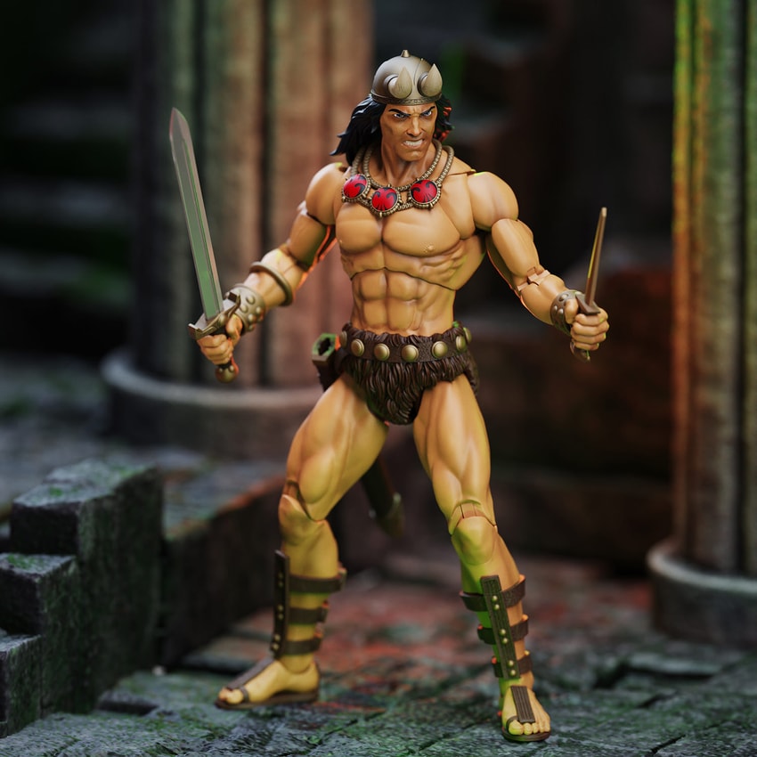 Conan Young Conan and Yag Kosha Action Figure - Prototype Shown View 2
