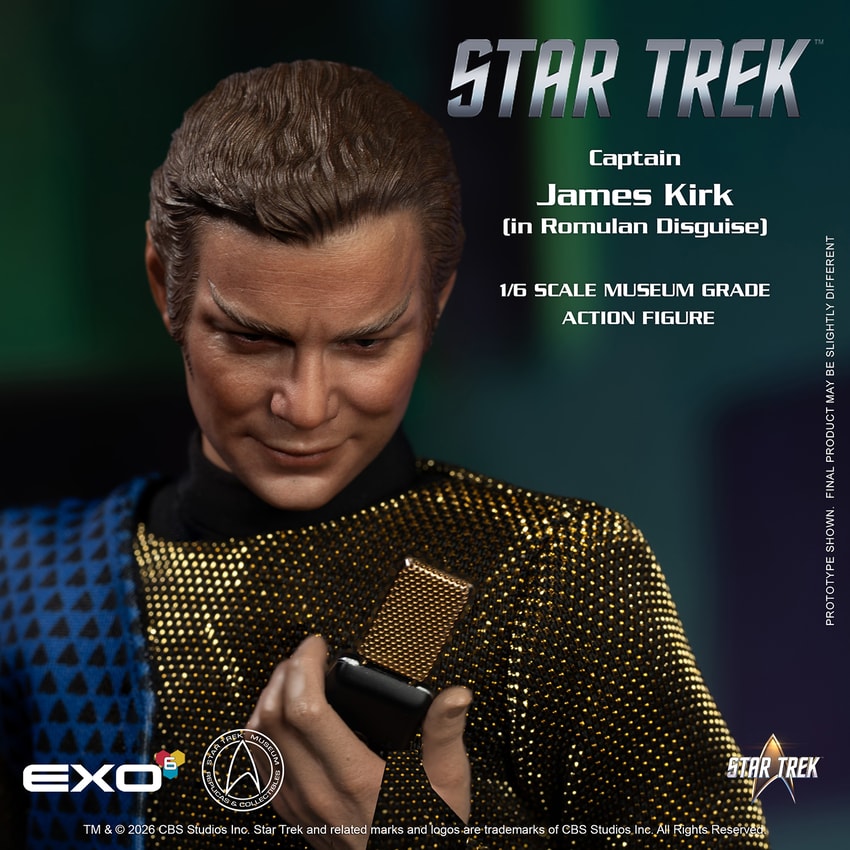 Star Trek Captain James T. Kirk (Romulan Disguise) Sixth Scale Figure - Prototype Shown View 4