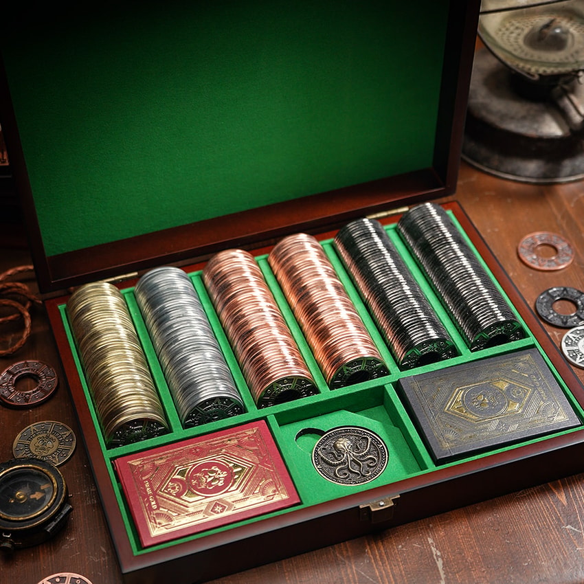 Pirate Gold Poker Pirate Gold "Bundle of Loot" Poker Chip Set Poker Chip Set - Prototype Shown View 1
