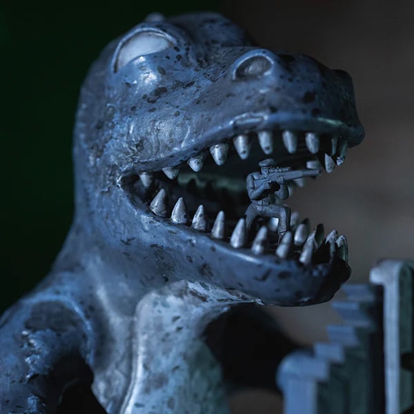 Fallout Dinky the T-Rex (Nighttime) Statues - Prototype Shown View 4