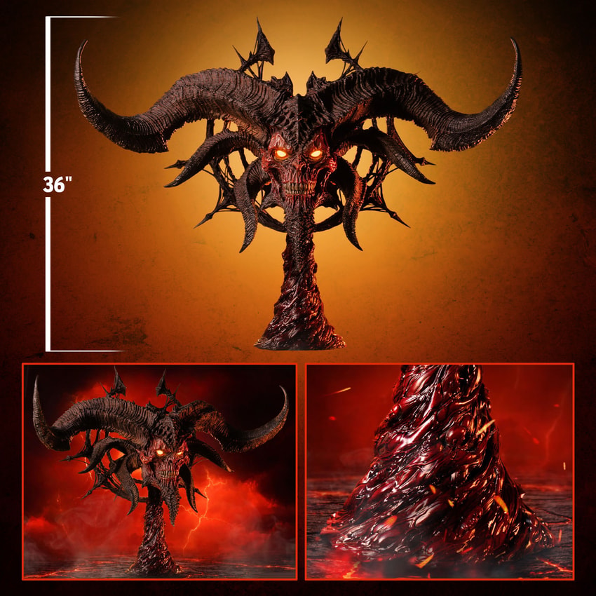 Diablo Diablo IV: Lord of Hatred Mephisto Art Mask Life-Size Replica - Prototype Shown View 2