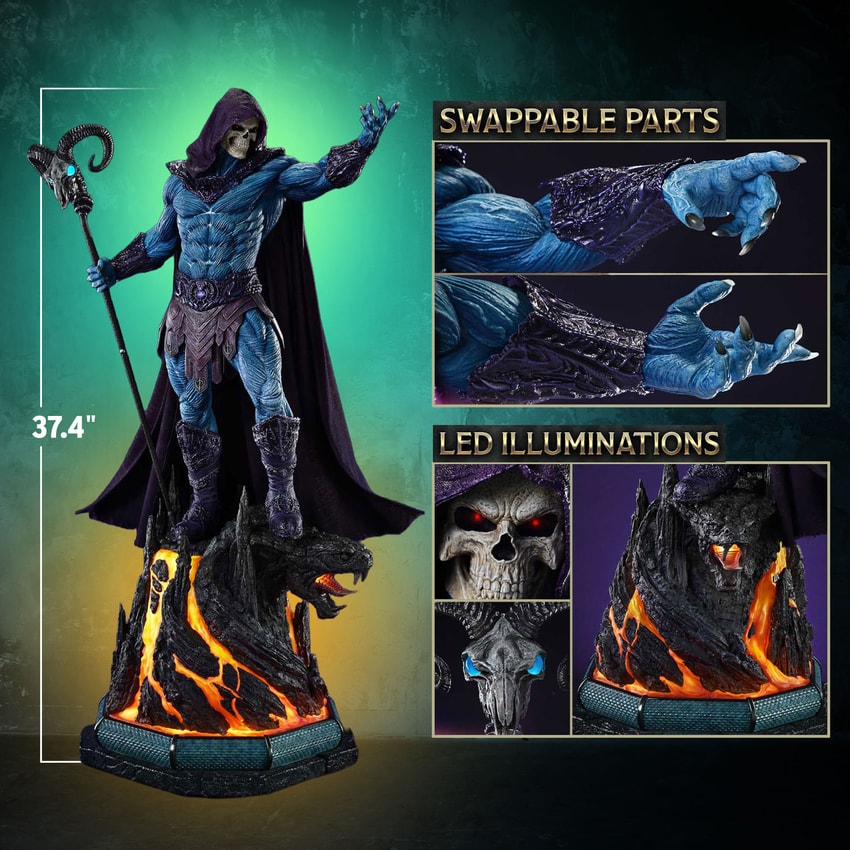 Masters of the Universe Skeletor 1:3 Scale Statue  View 2