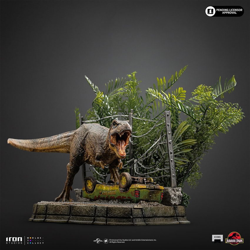 Jurassic Park T-Rex Breakout Set A Statues - Prototype Shown View 3