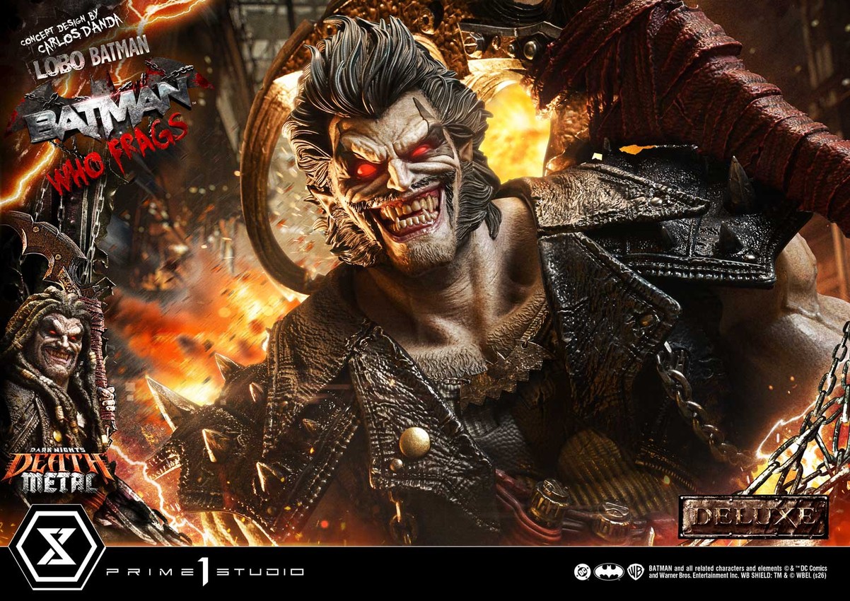 DC Comics Lobo Batman: Batman Who Frags (Deluxe Version) 1:3 Scale Statue - Prototype Shown View 3