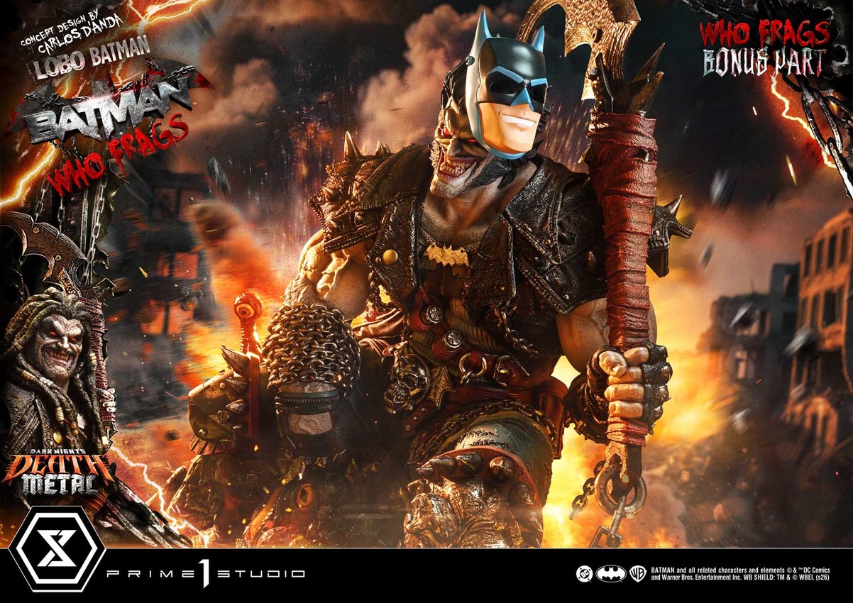 DC Comics Lobo Batman: Batman Who Frags (Deluxe Bonus Version) 1:3 Scale Statue - Prototype Shown View 5