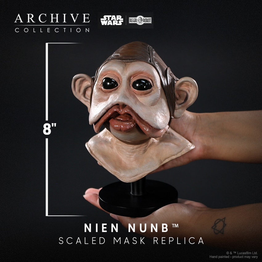 Star Wars Nien Nunb Mask Prop Replica - Prototype Shown View 2