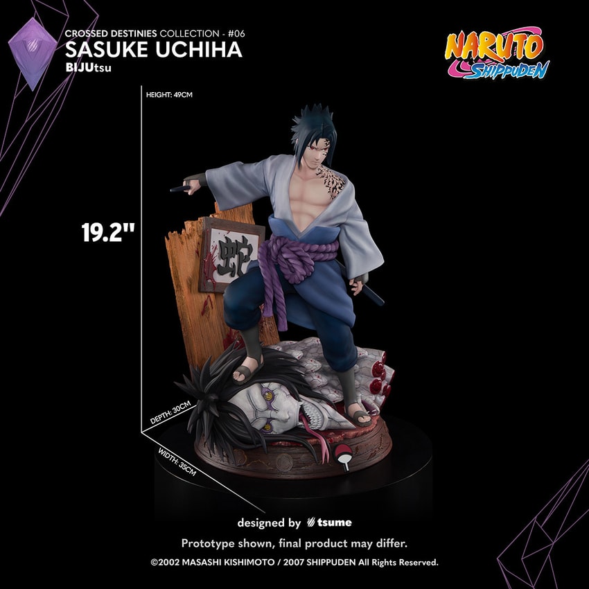 Naruto: Shippuden Sasuke Uchiha BIJUtsu Quarter Scale Statue - Prototype Shown View 2