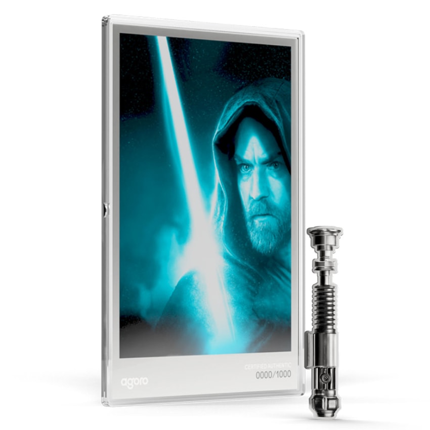 Star Wars Obi-Wan Kenobi™ Lightsaber Set Silver Collectible - Prototype Shown View 3