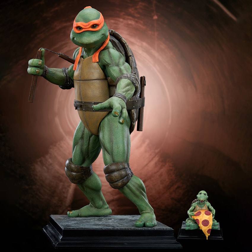 Teenage Mutant Ninja Turtles TMNT – Michelangelo (Deluxe Edition) 1:2 Scale Statue - Prototype Shown View 1