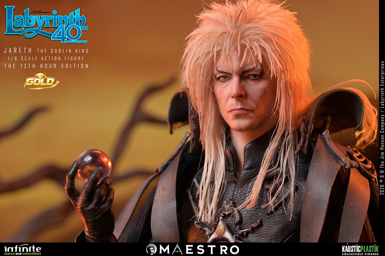 Labyrinth Jareth the Goblin King (The 13th Hour Edition) Gold Sixth Scale Figure - Prototype Shown View 5