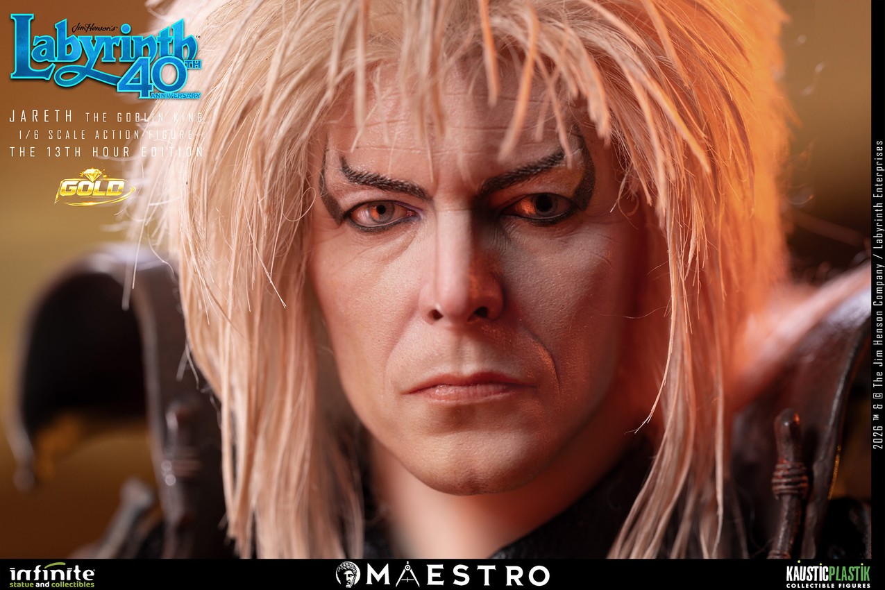 Labyrinth Jareth the Goblin King (The 13th Hour Edition) Gold Sixth Scale Figure - Prototype Shown View 6