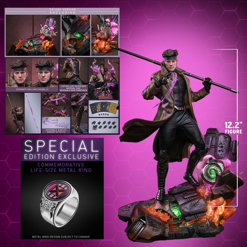 Marvel Gambit (Deluxe Version) (Special Edition) Sixth Scale Figure - Prototype Shown View 2