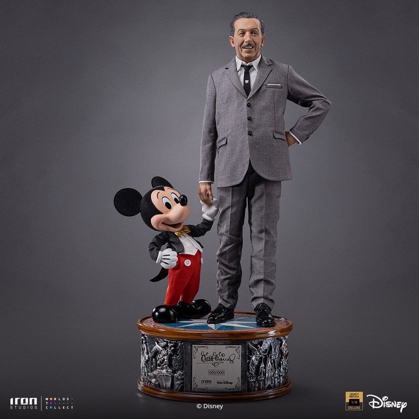 Disney Walt Disney & Mickey Mouse Quarter Scale Statue - Prototype Shown View 1