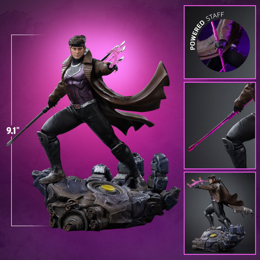 Marvel Gambit 1:10 Scale Statue - Prototype Shown View 2