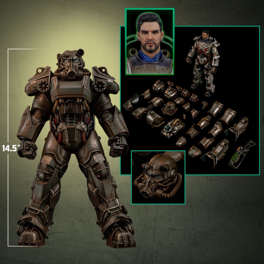 Fallout T-60 Rust Power Armor Sixth Scale Figure - Prototype Shown View 2