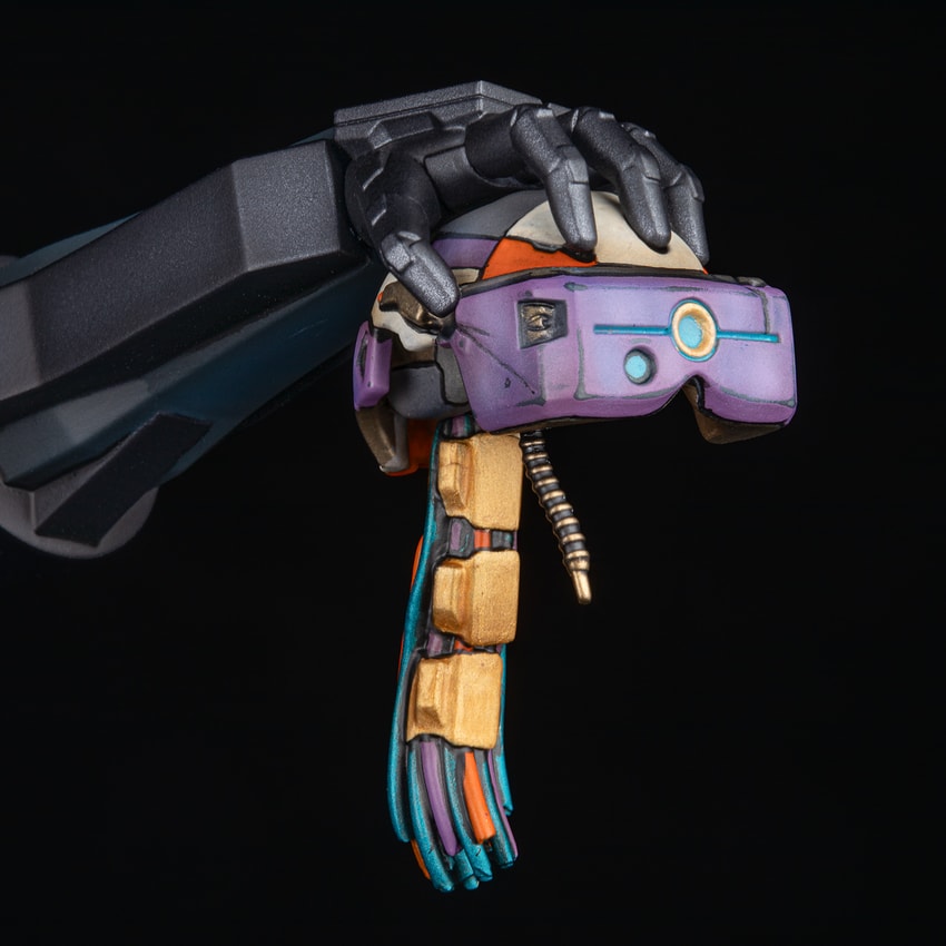 Cyberpunk 2077 Adam Smasher Collectible Figure - Prototype Shown View 4