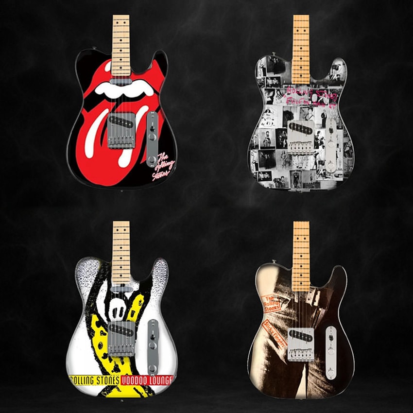 The Rolling Stones The Rolling Stones Icons Collectible Miniature Guitar Set Miniature - Prototype Shown View 1