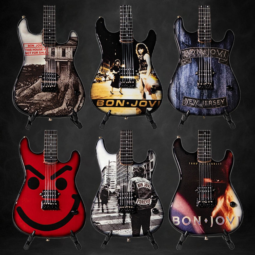 Bon Jovi Bon Jovi Collectible Miniature Guitar Set Miniature - Prototype Shown View 1