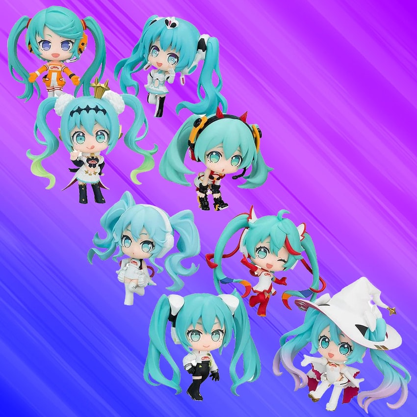Hatsune Miku Racing Miku All Stars Figure Collection Vol. 1 Blind Box Set - Prototype Shown View 1