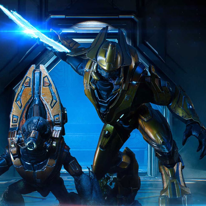 HALO Elite Zealot & Grunt Minor: Covenant Assault Quarter Scale Statue  Collector Edition - Prototype Shown View 5