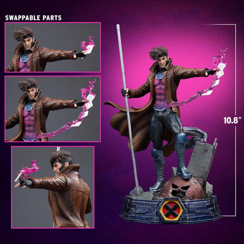 Marvel Gambit Unleashed 1:10 Scale Statue - Prototype Shown View 2