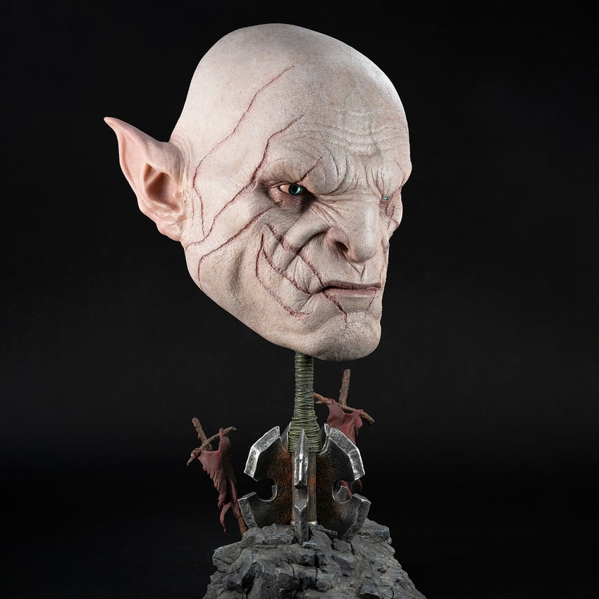 The Hobbit Azog Art Mask Life-Size Bust - Prototype Shown View 1
