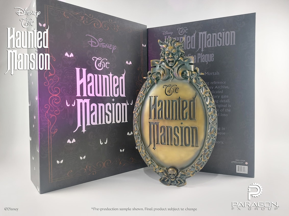 Disney Ghost Host Gate Plaque Prop Replica - Prototype Shown View 3