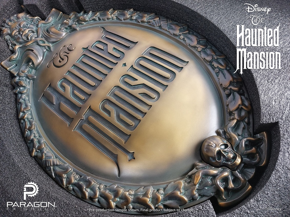 Disney Ghost Host Gate Plaque Prop Replica - Prototype Shown View 5