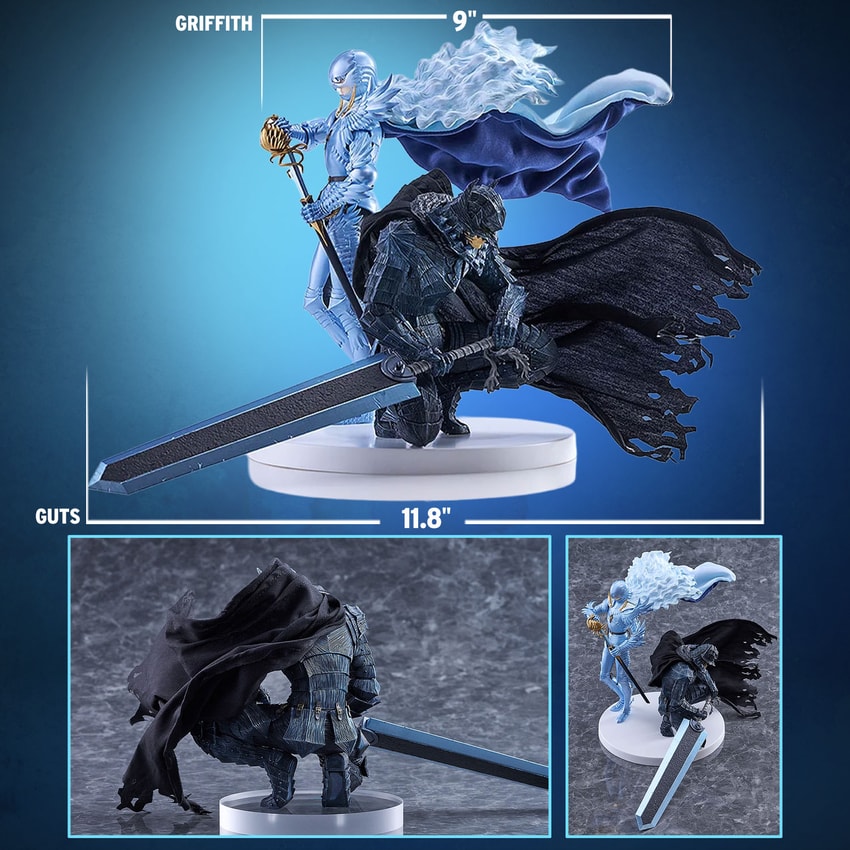 Berserk Guts [Berserker -Sane-] & Griffith [Falcon of Light] Set Collectible Figure - Prototype Shown View 2