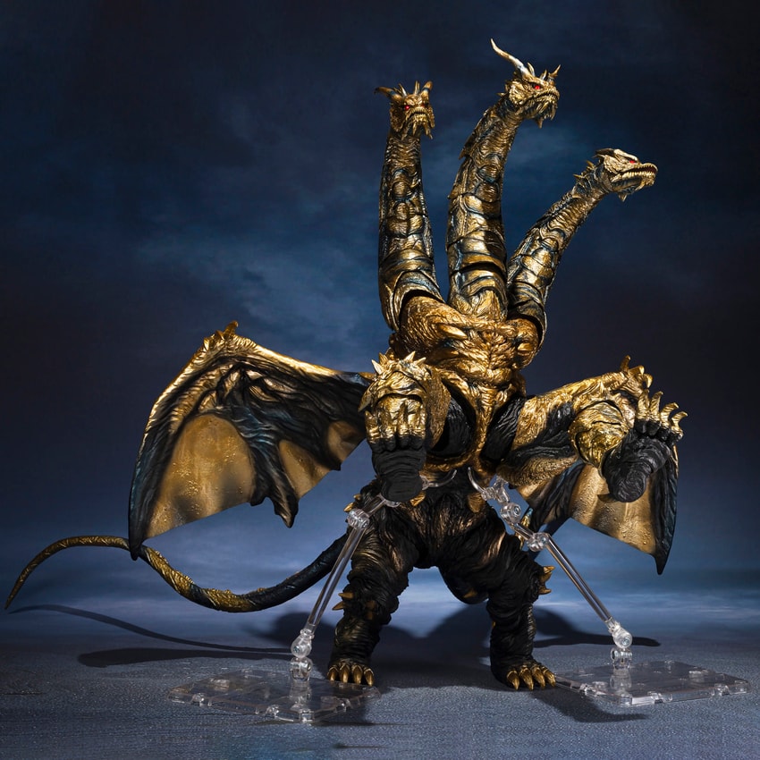 Godzilla KAIZER GHIDORAH S.H.MonsterArts Action Figure - Prototype Shown View 6