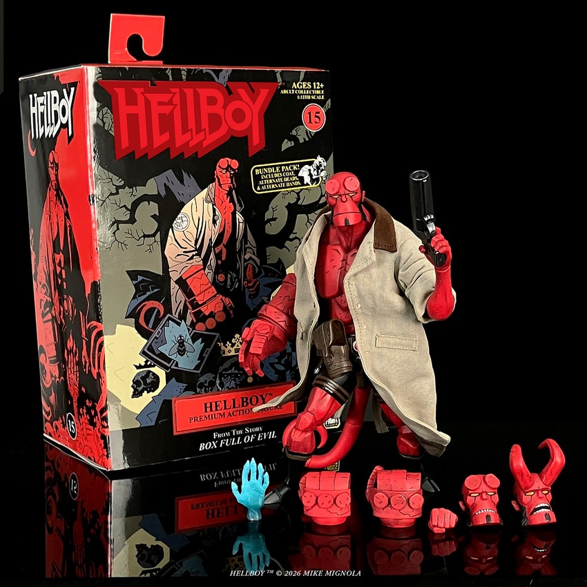 Hellboy Hellboy (Box Full of Evil) Bundle Pack Action Figure - Prototype Shown View 3