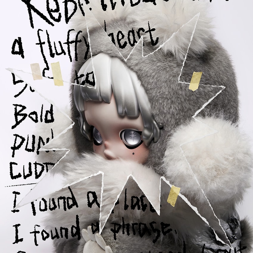 Skullpanda θ SKULLPANDA Punk Panda Plush Doll Collectible Doll - Prototype Shown View 5