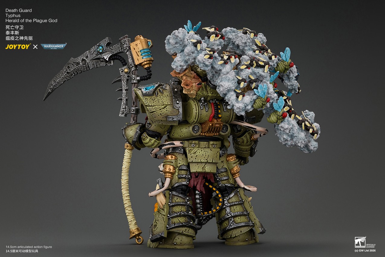 Warhammer 40K Death Guard Typhus, Herald of the Plague God Action Figure - Prototype Shown View 4