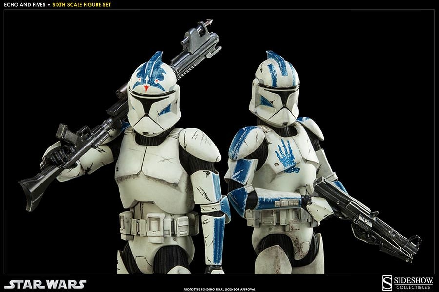 Star Wars Clone Troopers Echo and Fives Sixth Scale Figure