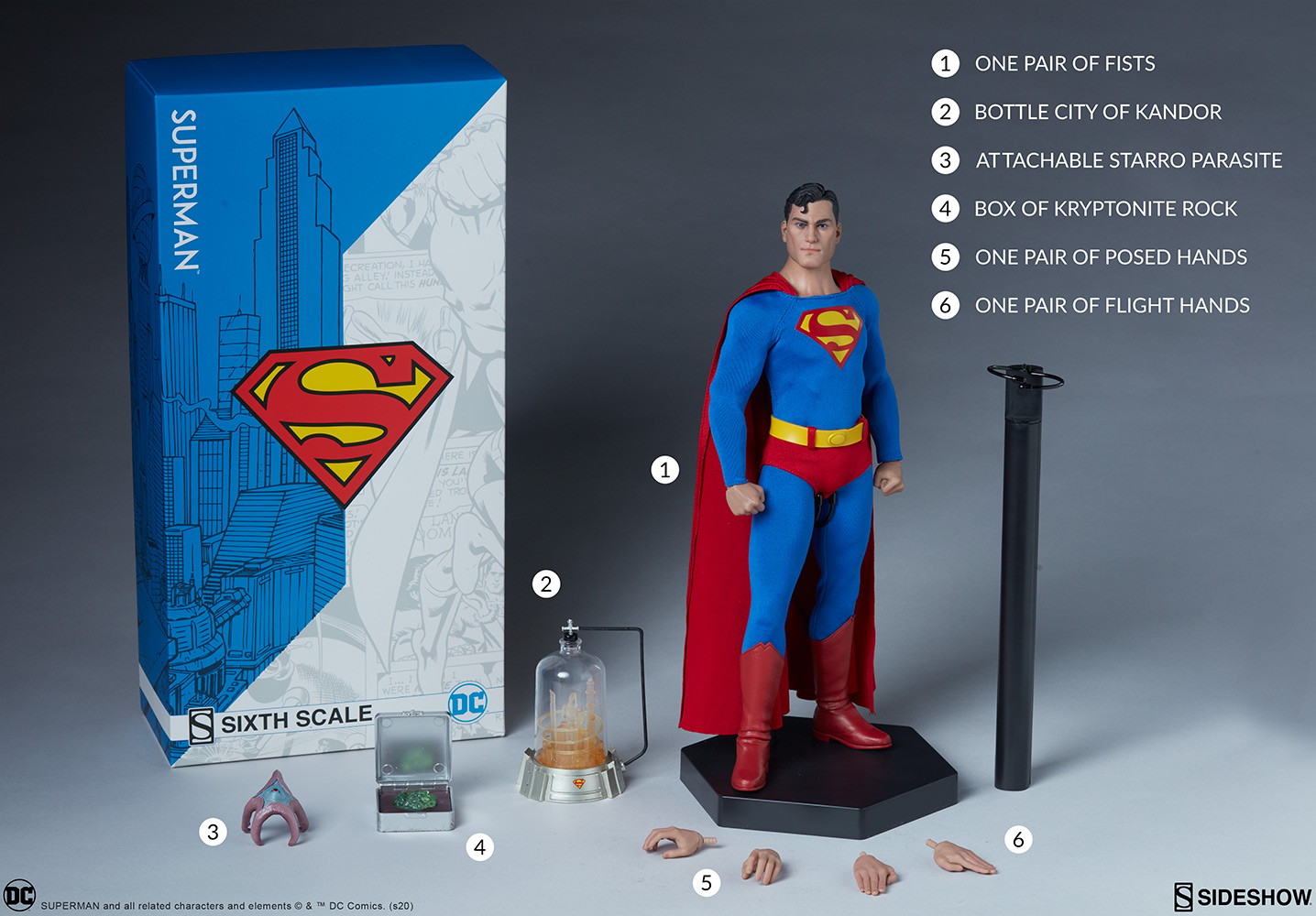 DC Comics Superman Sixth Scale Figure by Sideshow Collectibles