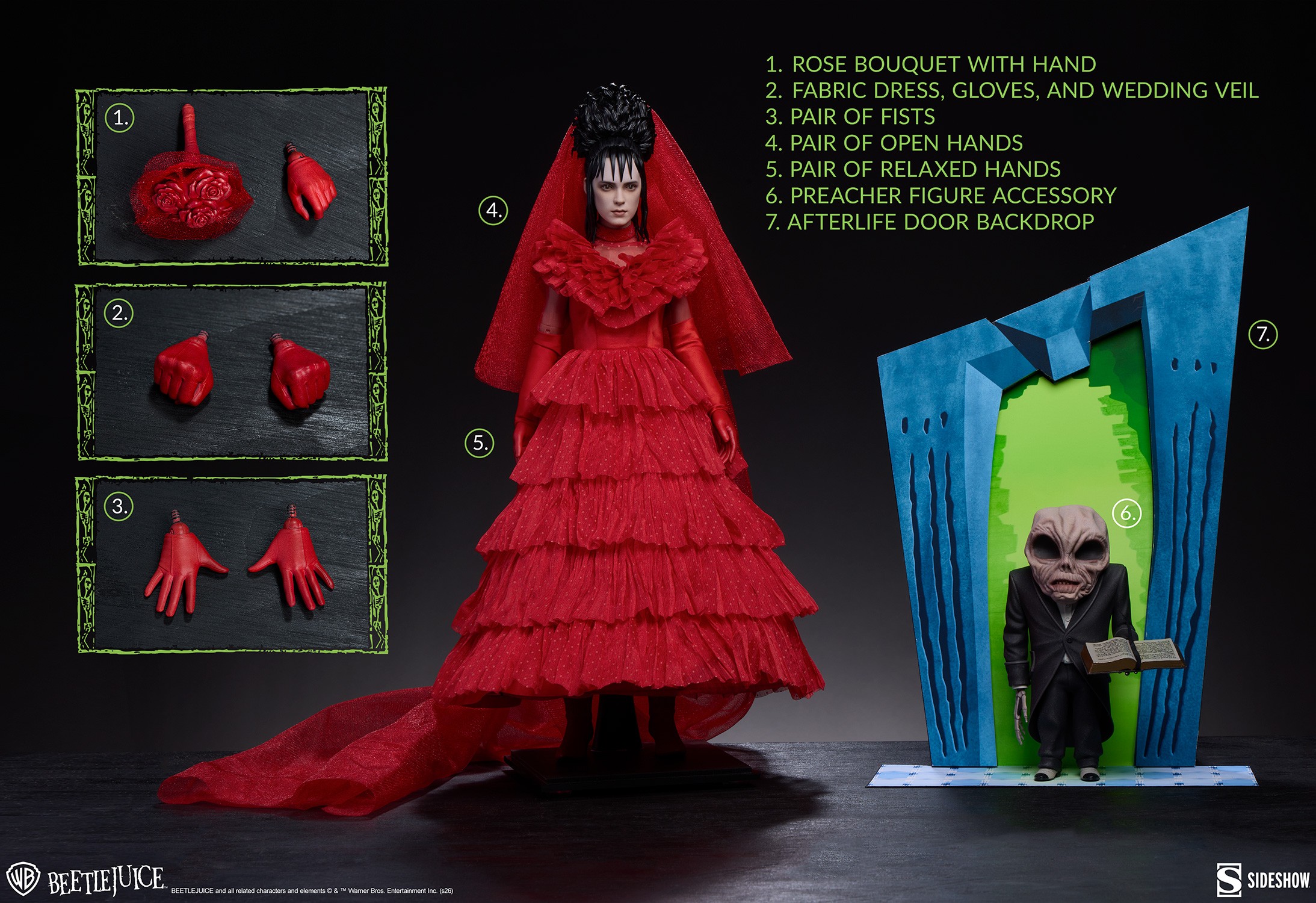 Beetlejuice Lydia Deetz (Wedding Version) Sixth Scale Figure  (Prototype Shown) View 13