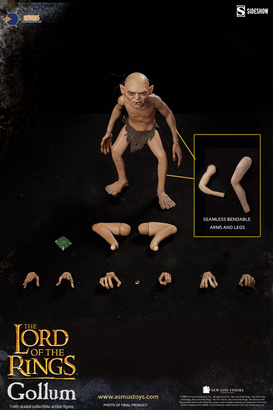 The Lord of the Rings Gollum Sixth Scale Figure  (Prototype Shown) View 15