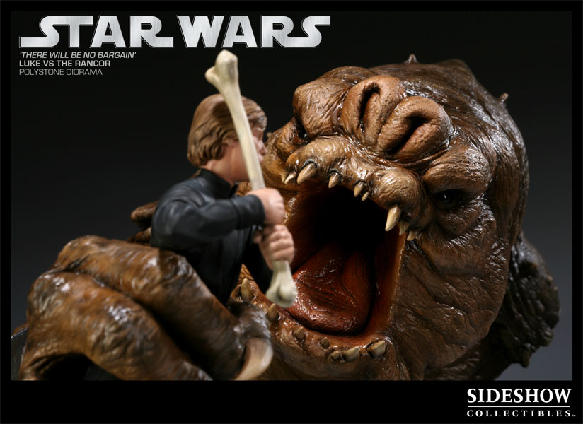 Star Wars There will be no Bargain - Luke VS Rancor Polystone Diorama  Collector Edition View 8
