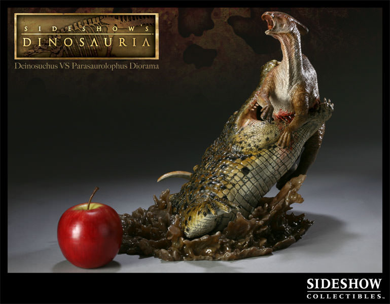 Dinosauria Deinosuchus VS Parasaurolophus Polystone Diorama  Collector Edition View 2