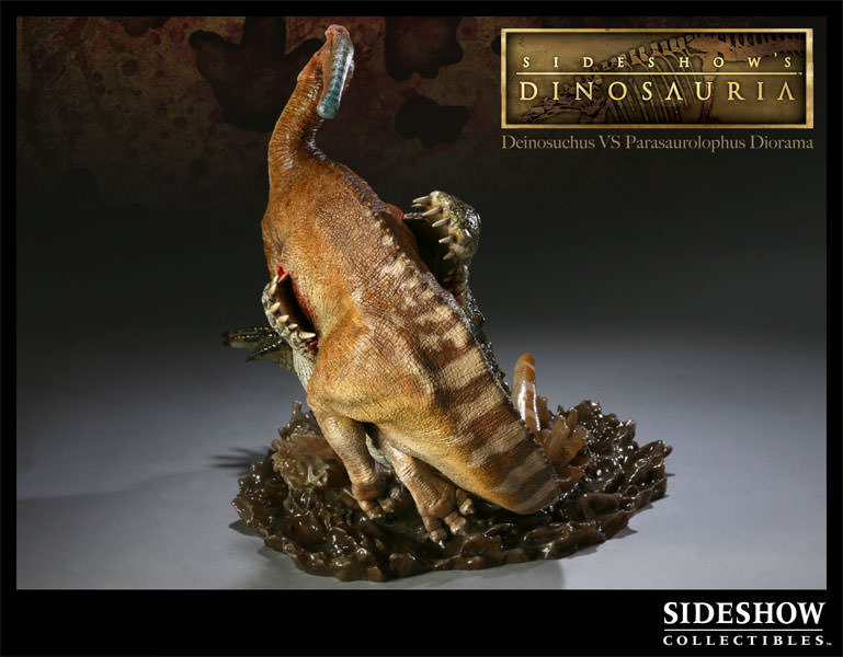 Dinosauria Deinosuchus VS Parasaurolophus Polystone Diorama  Collector Edition View 4