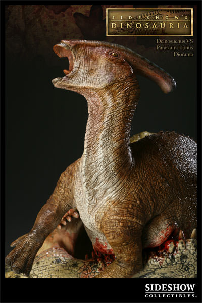 Dinosauria Deinosuchus VS Parasaurolophus Polystone Diorama  Collector Edition View 7