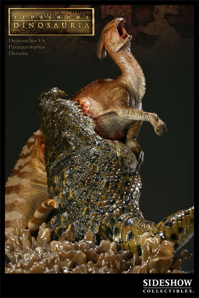 Dinosauria Deinosuchus VS Parasaurolophus Polystone Diorama  Collector Edition View 8