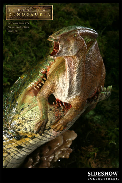 Dinosauria Deinosuchus VS Parasaurolophus Polystone Diorama  Collector Edition View 11