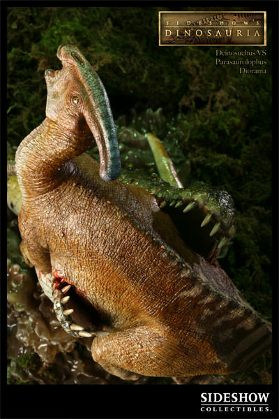 Dinosauria Deinosuchus VS Parasaurolophus Polystone Diorama  Collector Edition View 12